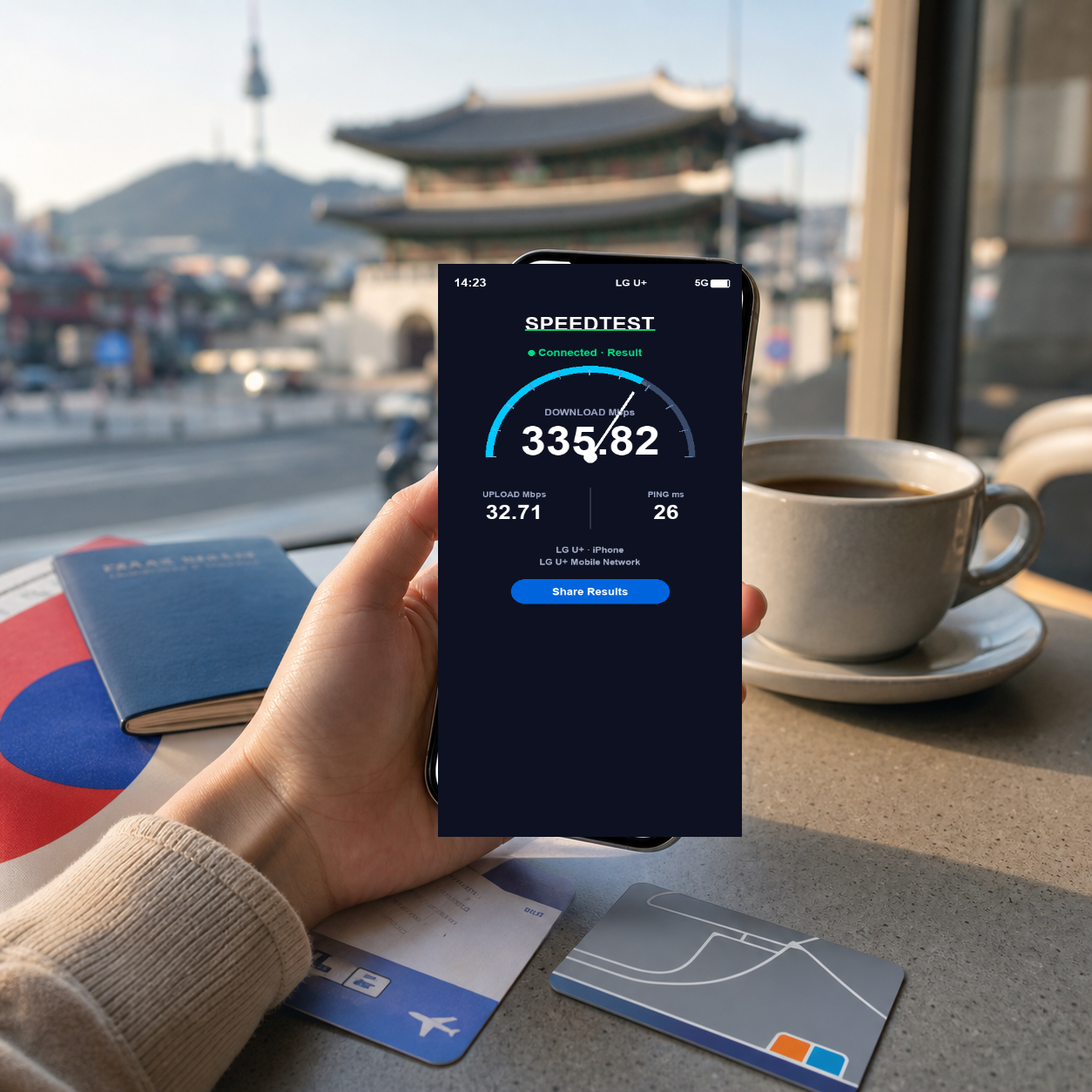VOYA eSIM speed test - korea-unlimited-esim VOYA-UGC-POS2